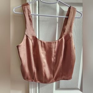 Express - Satin Crop Top